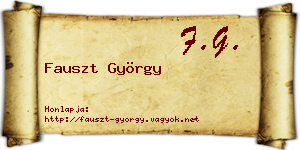 Fauszt György névjegykártya